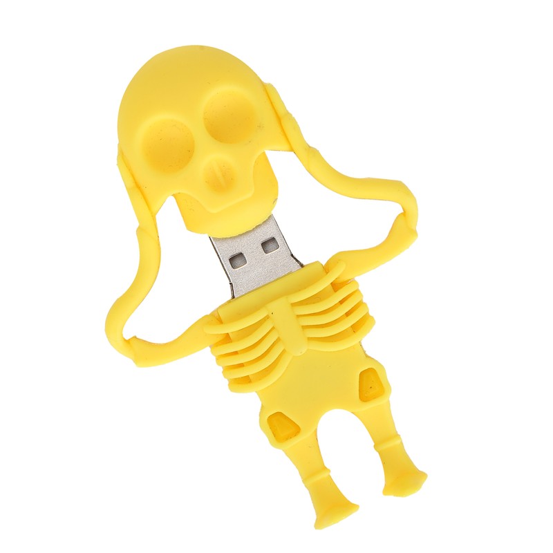 Cartoon U Disk Yellow Skull Appearance High Speed Bulk Storage