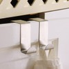Mziart Pack of 4 Stainless Steel Reversible Over Door Cabinet