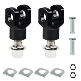 Motorcycle Foot Pegs Mount Supports Compatible with Harley Softail FX FXST FXR Low Rider Sport Glide Footrest Mounting Clevis Hardware Kit (Black)