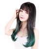 TefuRe C-8200N-BLK-EM Long Straight Wig, Small Face