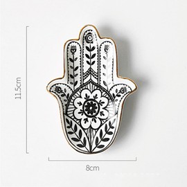 Soulnioi Hamsa Jewellery Tray Jewellery Tray Ring Holder Decorative Crystal Holder Display Handbag for Valentine's Day Christmas Birthday Women Girls Gift