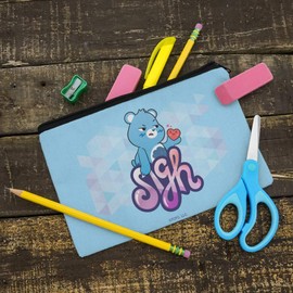 GRAPHICS & MORE Care Bears: Unlock the Magic Grumy Bear Sigh Pencil Pen Organizer Zipper Pouch Case