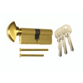 ERA 40 x 40mm 6-Pin Euro Profile Cylinder and Thumbturn - Brass