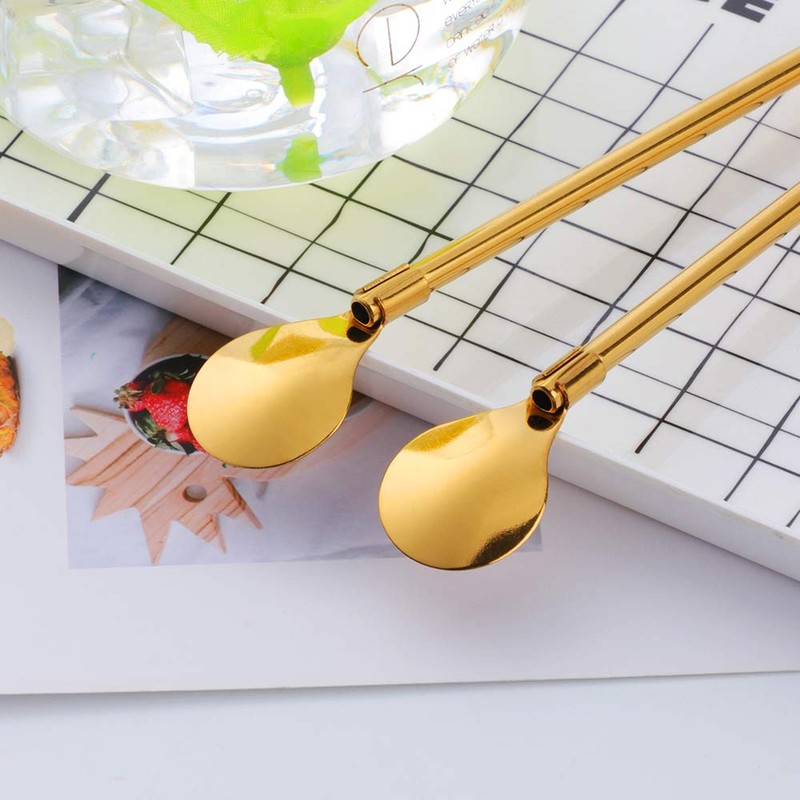Do Buy Stainless Steel 2-in-1 Straw with Spoon Reusable Drinking