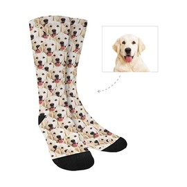 Custom Face Socks Multiple Faces, Put Your Dog Pet on Socks for Men Women Boys Girls