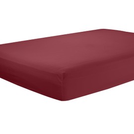 Clara Clark Premier 1800 Series 4 Piece Sheet Set Deep Pocket Brushed Microfiber, Wrinkle, Fade & Stain Resistant, Queen Size, Burgundy Red
