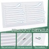 2 Pcs 14 x 6 Inch Aluminum Gable Vents Attic