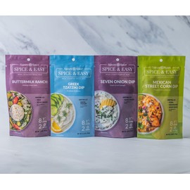Savory Spice Fabulous Four Dip Collection - Gourmet Dip Mixes Variety Pack & Gift Set | Dip Mixes for Sour Cream, Greek Yogurt & Mayonnaise