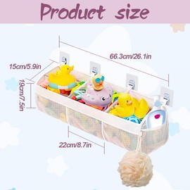Bath Toy Storage, Bath Toy Storage Bag, Bath Toy Storage, Bath Toy Hanging Organiser Bag, Storage and Sorting of Toy Mesh Bag