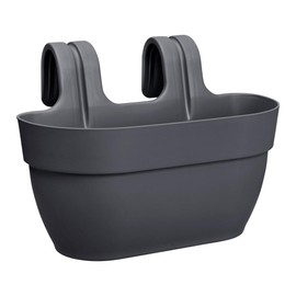 elho Vibia Campana Easy Hanger M 36 - Planter for Balcony & Outdoor - Ø 36.0 x H 26.5 cm - Black/Anthracite