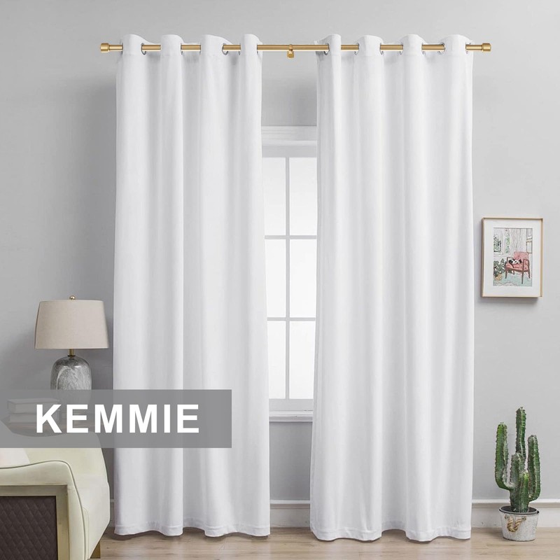 Heavy Duty Curtain Rods, 1 1/8 Inch Diameter Single Curtain