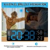 Reloj De Pared Digital Con Termómetro, Alarmas Y Calendario