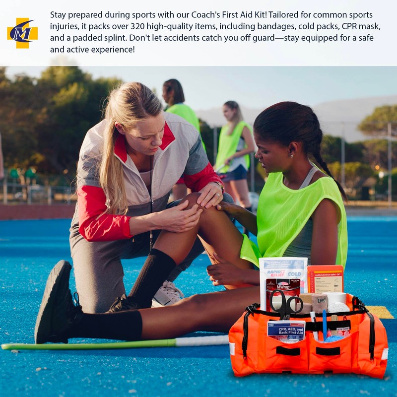 MFASCO Sports First Aid Kit Bag – 326-Piece Athletic Medical