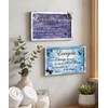 2 Piece Funny Bathroom Rules Wall Art, Rustic Wooden Hanging