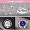 CAR PASS 11 PCS Bling Car Accessories Set for Women,