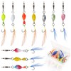 Sunsorld Spoons Trout Bait Pack of 10, Rubber Fish Fishing
