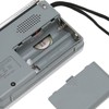 Portable Pocket Radio AM/FM Classic Elegant Design Silver Grey Battery