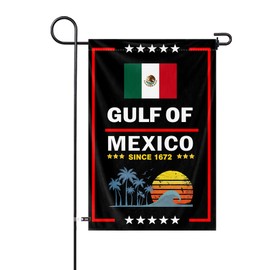 Double Sided Gulf of Mexico Since 1672 Forever Garden Flag 12x18 In 3Ply Mexican Yard Flag Vibrant Colors 100D Polyester (Pattern 1)