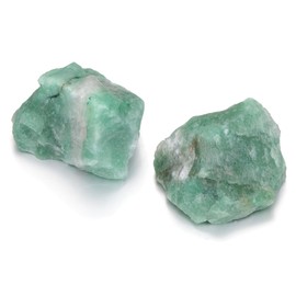 CrystalTears Green Aventurine Crystal Stone, Large 4.5-5.5cm Aventurine Quartz Crystals for Success,Good Luck, Motivation, Rough Healing Gemstone for Reiki Healing Meditation Decor,Crystal Gifts-2pcs