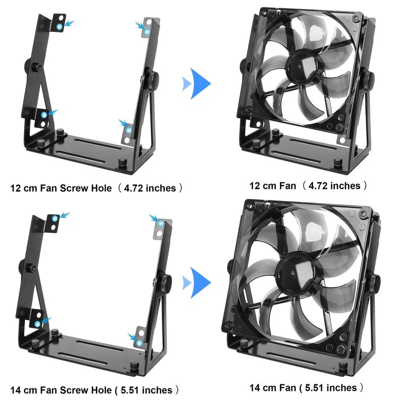 VORZOKISPL Computer Fan Stand - 120mm 140mm PC Fan Desk