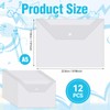 Pack of 12 Document Wallets A5 Transparent, Document Folder with