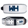 Weightlifting House Elite Leather Belt (White & Blue, XXL)