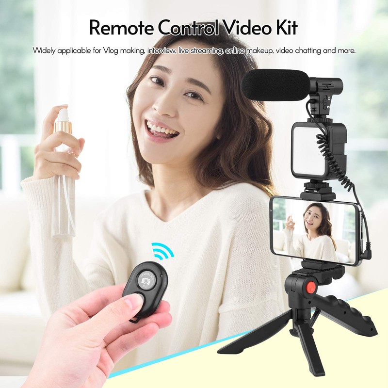 Camnoon Phone Vlog Video Kit with Table Tripod Phone Holder