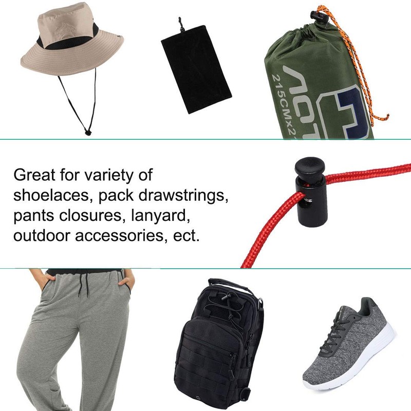 sourcing map Rope Cord Locks Ends Drawstring Toggles 5.5mm Dia