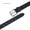 KIETH LI1003-19BLACK 1-Piece Leather Thick Belt, Wild Leather, Black, 1.4