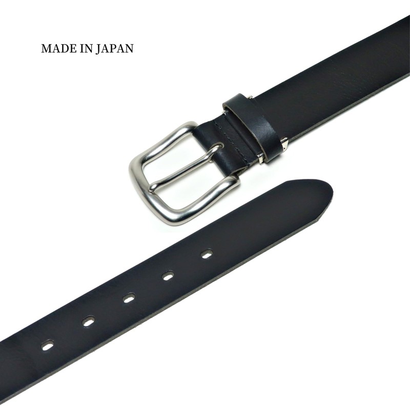 KIETH LI1003-19BLACK 1-Piece Leather Thick Belt, Wild Leather, Black, 1.4