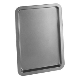 Chef Aid Non-Stick Carbon Steel Baking Tray, Durable Non Stick Coating, Fridge and Freezer Safe, Perfect for Baked Goods and Roasting, 33 cm x 21.5 cm, Robust Essential Oven pan, Grey,33x21.5cm