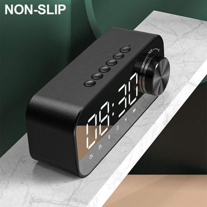 Digital Radio Alarm Clock Bluetooth Speaker Clock with Time and