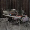 CAMPINGMOON Portable Folding Camping Campfire Grill over Fire Split Stoves