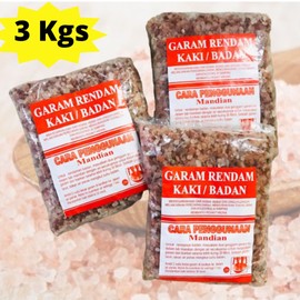 Garam Rendam Kaki Garam Mandian Himalaya Pink Rock Salt Foot Soak Salt Organic Garam Bukit Himalaya