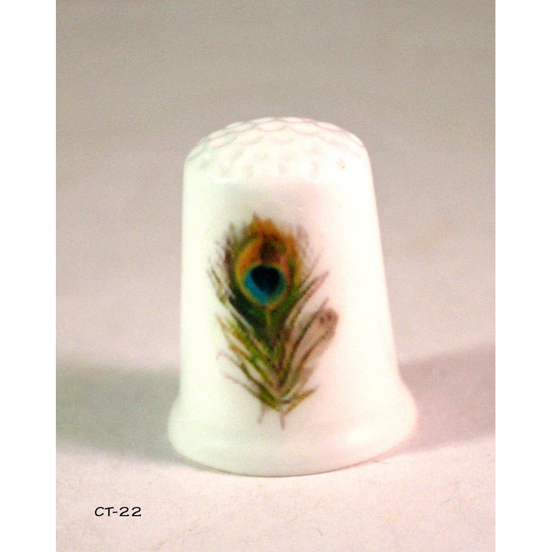 Collectible Thimble Peacock Feather