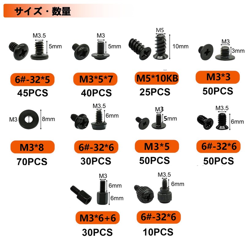 Nivithi PCS2 400 Pcs Laptop PC Screws Set (M2/M3/M3.5) for