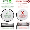 Lid for 1-Gallon and 1/2-Gal Size Plastic/Glass Storage Containers, Jars