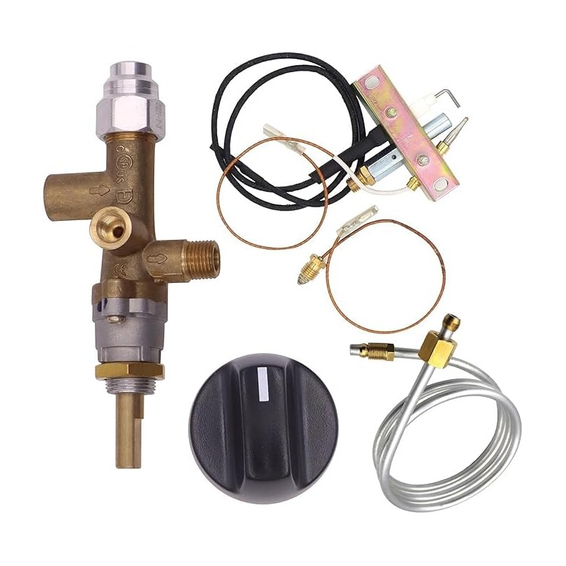 Brass Safety Valve Main Control Kit Heater Pilot Burner Assembly