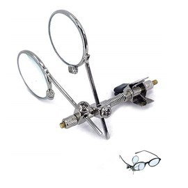 Jeweller's Eye Loupe 10x-10X Double Ocular Loupe Steampunk Lens Clip on Retro Magnifier Jewellery Making Repair Lightweight Magnifier