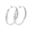 Sterling Silver Hoop Earrings 40mm | 925 Silver Statement Creole Hoop Earrings for Women and Girls