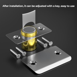 Tonitrui Silent Ball Catch, Adjustable Strong Magnet Door Catch，Using Noise Free, Replacing Door Ball Catch, with Identical Installation Dimension(6 Pack, Silver)