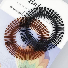 Flyaway hair taming wavy teeth headband ear-friendly slicked-back face wash spring comb hairband / 잔머리 정리 물결 치아 머리띠 귀 안아픈 올백 세안 스프링 빗살 헤어밴드
