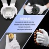 24 Pcs White Cotton Work Gloves, X-Large Thickened Soft White