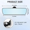 LivTee Rear View Mirror, Universal 9.5' (241mm) Wide Angle Panoramic