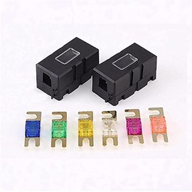 1set ANS Trumpet Fork Plug Fuse 50A 60A 70A 80A 100A 150A 200A Bolt Fixed Insurance Film + ANS-8 Safety Plate Base (Size : 150A)