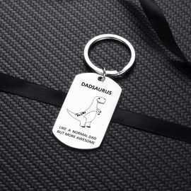 Dad Keychain Dadsaurus Funny Birthday Gifts From Daughter SonsCute Present for Men Dad Gifts Keyring Fathers Day for Daddy