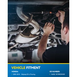 PHILTOP Front Catalytic Converter Kit Fit For 2005-2010 Odyssey EX-L/Touring OE Replace# 18190RGWA02,16638 Direct-Fit (EPA Compliant)