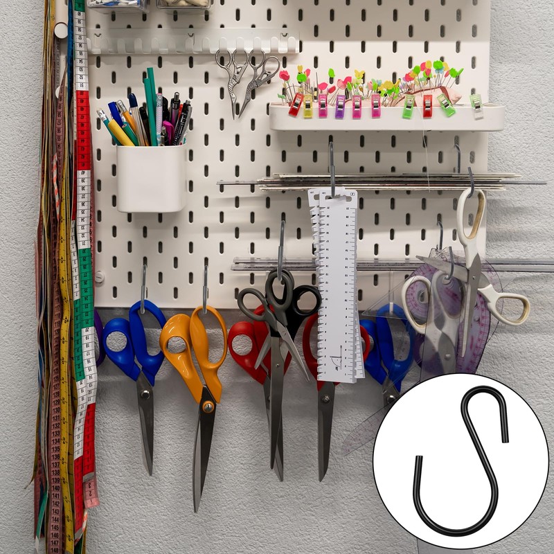 Eldraqth 30pcs 2 Inch S Hooks for Hanging Small Heavy