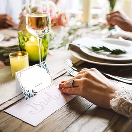 Place Cards Blank Wedding Birthday DIN A7 Design Place Cards for Writing on in Many Different Designs (Pack of 100, Sheets)