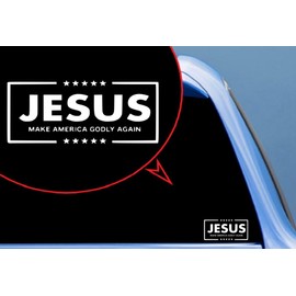 Jesus Make America Godly Again, Christian Decal for Truck, Funny, Tumbler, Window, Laptop, Phone, Stickers, Home Decoration.